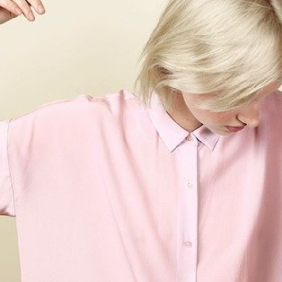 SOLD Everlane Blush Pink Square Silk Blouse - Picture 8 of 8